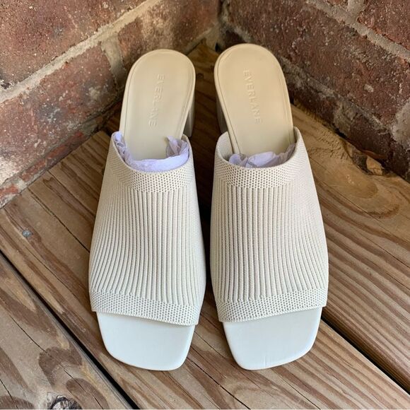Everlane Shoes Glove Mule ReKnit Leather Bone Minimalist Neutral Womens 9.5 - Picture 5 of 11
